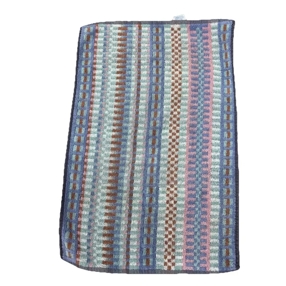 VTG Cannon Royal Family‎ 16x24 Jacquard Hand Towel 70s USA Retro Geometric Boho
